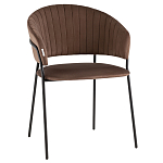 Стул в велюре коричневого цвета Horizon варинант исполнения - 1 | Loft Concept в Барнауле