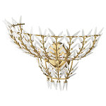 Бра золотого цвета с белыми стеклянными лепестками Hanging Flowers варинант исполнения - 2 | Loft Concept в Барнауле