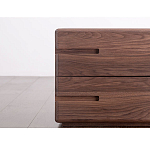 Прикроватный столик деревянный с 2-мя ящиками Moon Walnut Furniture варинант исполнения - 4 | Loft Concept в Барнауле