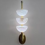 Бра с 3-мя мраморными плафонами в форме чаши Warm Marble Light варинант исполнения - 4 | Loft Concept в Барнауле