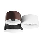 Потолочный светильник с 3-мя цилиндрическими абажурами черного белого и коричневого цвета Urban Dome варинант исполнения - 3 | Loft Concept в Барнауле