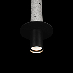 Подвесной светильник с узким цилиндрическим плафоном и черным металлическим декором Concrete Pipe варинант исполнения - 13 | Loft Concept в Барнауле