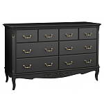 Комод черный из массива бука в стиле прованс Black Provence варинант исполнения - 1 | Loft Concept в Барнауле