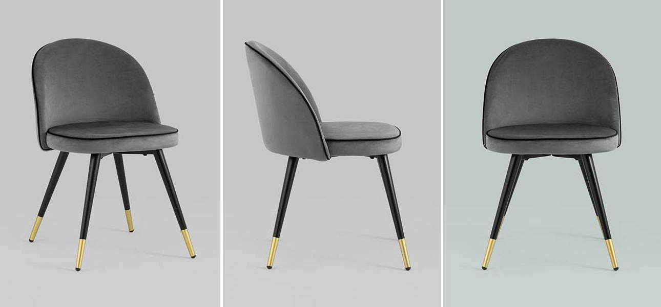 Стул Cooper Chair LUX Серый Велюр Стул Cooper Chair LUX Серый Велюр - Loft-Concept в Барнауле