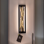 Бра в прямоугольной черной рамке с декором в виде ветвей в золотой отделке Hinkley варинант исполнения - 7 | Loft Concept в Барнауле