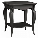 Стол журнальный черный из массива бука с полкой в стиле прованс Black Provence варинант исполнения - 2 | Loft Concept в Барнауле