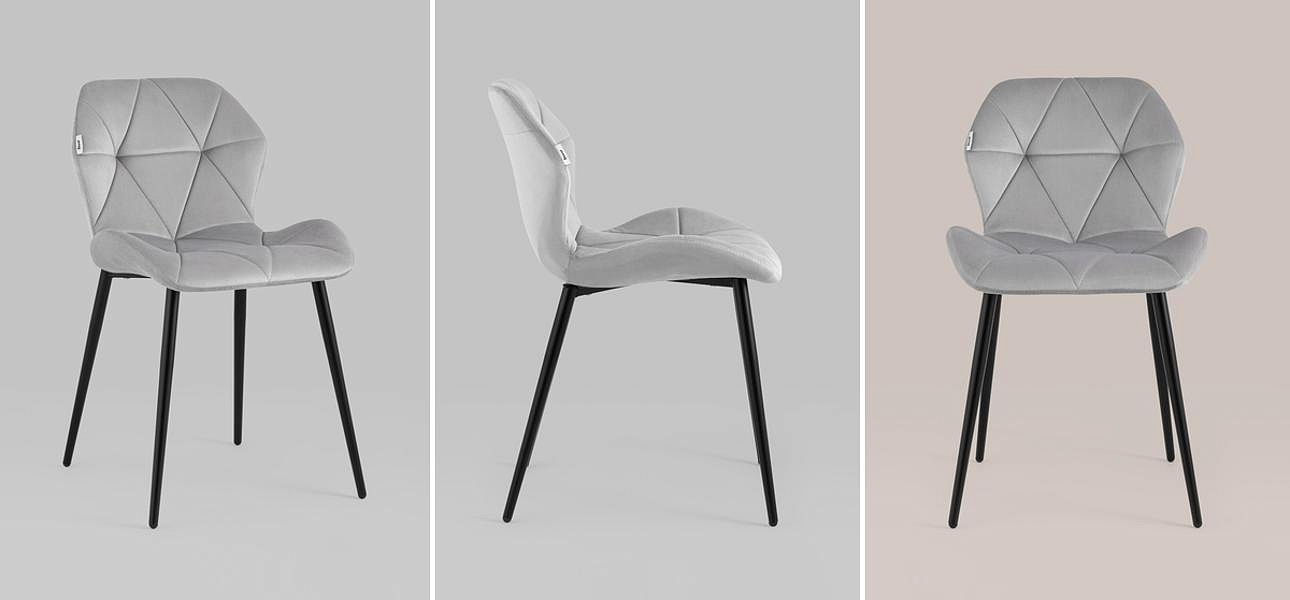 Стул Jeroen Chair II Серый Велюр Стул Jeroen Chair II Серый Велюр - Loft-Concept в Барнауле