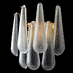 Бра с подвесками из рифленного стекла в форме капель Textured Glass варинант исполнения - 2 | Loft Concept в Барнауле