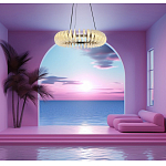 Люстра круглая с фактурными элементами в виде ракушек Inspired Sea варинант исполнения - 5 | Loft Concept в Барнауле