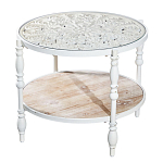 Журнальный столик из натурального дерева в винтажном стиле Openwork Coffee Table варинант исполнения - 1 | Loft Concept в Барнауле