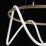 Люстра подвесная круглая золотого цвета с белыми изогнутыми световыми линиями Luke Lampco Tracer Lamp варинант исполнения - 8 | Loft Concept в Барнауле