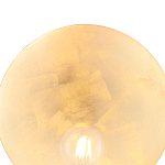 Бра с золотым круглым отражателем и открытой лампой Sun Glow Disc варинант исполнения - 5 | Loft Concept в Барнауле