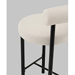 Стул полубарный Floreo букле молочный варинант исполнения - 3 | Loft Concept в Барнауле