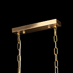 Люстра прямоугольная на цепях с прозрачными трубками и волнистым краем Nembus варинант исполнения - 12 | Loft Concept в Барнауле