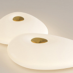 Потолочный светильник с тремя овальными матовыми плафонами TRIDalmen варинант исполнения - 2 | Loft Concept в Барнауле