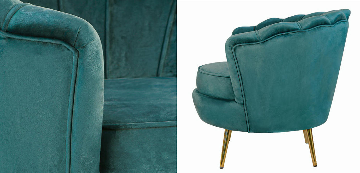 Кресло Бирюзовый велюр Trapezium Turquoise velvet Кресло Бирюзовый велюр Trapezium Turquoise velvet - Loft-Concept в Барнауле