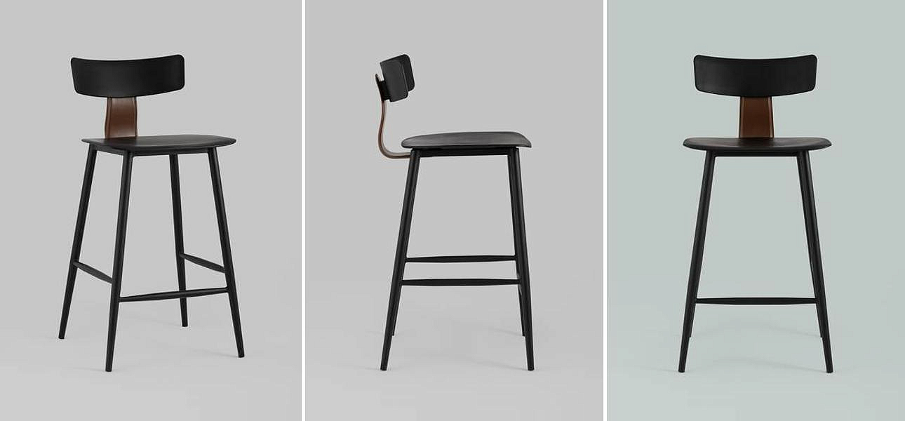 Стул Барный ANT Black Eco-Leather Стул Барный ANT Black Eco-Leather - Loft-Concept в Барнауле