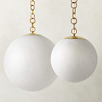 Подвесной светильник в форме шара из белого текстурного стекла Atmosphere варинант исполнения - 2 | Loft Concept в Барнауле