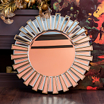 Зеркало круглое с лучами из зеркальных фацетов Silver Facet варинант исполнения - 3 | Loft Concept в Барнауле