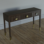 Дизайнерский Письменный стол Elsa Dreams Walnut с тремя ящиками варинант исполнения - 3 | Loft Concept в Барнауле