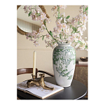 Ваза высокая с зелеными цветочными и птичьими мотивами Vase Inspired by Nature варинант исполнения - 4 | Loft Concept в Барнауле