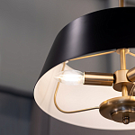 Подвесной светильник с конусовидным металлическим абажуром черного цвета Kichler варинант исполнения - 10 | Loft Concept в Барнауле