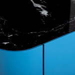 Тумба прикроватная чёрно-голубая с  ящиком Blue Cabinet варинант исполнения - 3 | Loft Concept в Барнауле