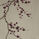 Обои ручная роспись Cherry Tree Special Colourway on Icefield dyed silk варинант исполнения - 2 | Loft Concept в Барнауле