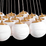 Люстра подвесная круглая с сферическими плафонами из натурального камня Glowing Spheres варинант исполнения - 3 | Loft Concept в Барнауле