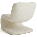 Кресло изогнутое с обивкой из ткани букле Smooth Bend Boucle Chair варинант исполнения - 4 | Loft Concept в Барнауле