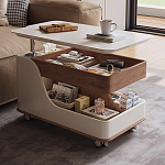 Журнальный столик передвижной с подъемной столешницей Table Trolley варинант исполнения - 6 | Loft Concept в Барнауле