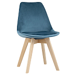 Стул с мягким велюровым сиденьем Arvika Blue варинант исполнения - 1 | Loft Concept в Барнауле