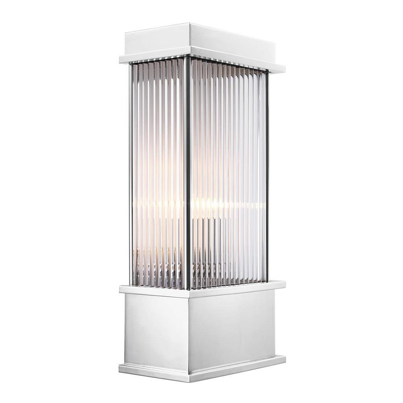 Бра Eichholtz Wall Lamp Jeremy Nickel Никель Прозрачный (Transparent) в Барнауле | Loft Concept 