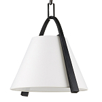 Подвесной светильник в форме конуса с белым тканевым абажуром и чёрным каркасом Stylish Solution варинант исполнения - 3 | Loft Concept в Барнауле