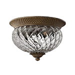 Потолочный светильник с чашеобразным плафоном из толстого волнообразного стекла и широким узорчатым основанием Hinkley варинант исполнения - 9 | Loft Concept в Барнауле