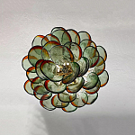 Люстра стеклянная с зелеными лепестками Green Leaf Fall варинант исполнения - 4 | Loft Concept в Барнауле