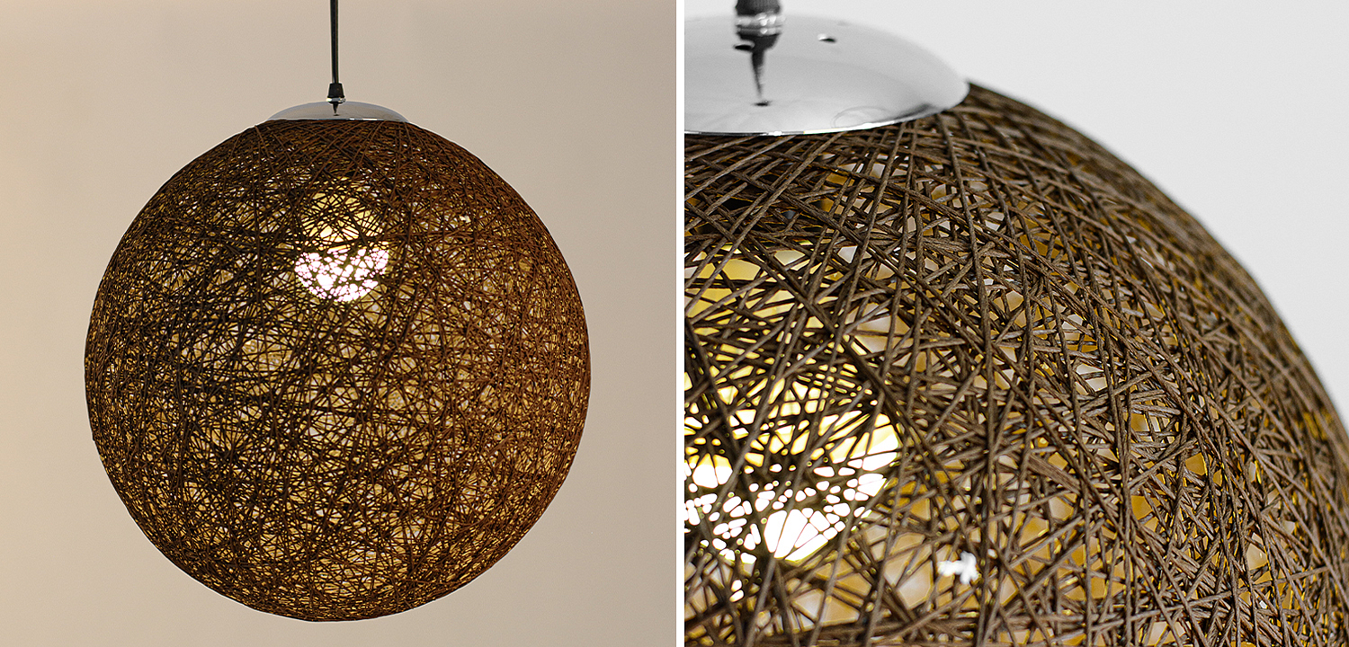 Подвесной светильник Moooi Thread Papier Mache Lamp brown Подвесной светильник Moooi Thread Papier Mache Lamp brown - Loft-Concept в Барнауле