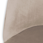 Барный стул со спинкой и металлической подставкой на 4-х деревянных ножках Бежевый Велюр Vendramin Chair варинант исполнения - 3 | Loft Concept в Барнауле