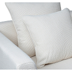 Дизайнерское кресло мягкое с обивкой из рогожки кремового цвета Decoration of Everything варинант исполнения - 2 | Loft Concept в Барнауле