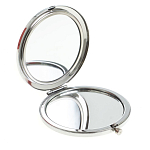 Зеркало карманное складное круглое из натурального камня Оникс в подарочной упаковке Silver Stone Mirrors варинант исполнения - 2 | Loft Concept в Барнауле