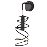 Бра светодиодное из металла со спиральным декоративным элементом черное Metal Spiral варинант исполнения - 1 | Loft Concept в Барнауле