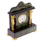 Часы настольные из натурального камня Нефрит с декором в виде Кариатиды Caryatid Stone Clock варинант исполнения - 2 | Loft Concept в Барнауле