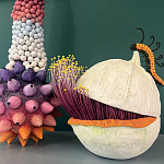 Статуэтка фантастический фрукт Exotic Tropical Fruit orange and white 67 варинант исполнения - 1 | Loft Concept в Барнауле