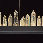 Люстра с двумя кольцами черного цвета с хрустальными элементами QUARTZ CRYSTAL варинант исполнения - 7 | Loft Concept в Барнауле