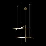 Люстра с 6-ю  пересекающимися цилиндрическими плафонами на тонких тросах Trumpet tube варинант исполнения - 5 | Loft Concept в Барнауле