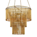 Люстра трёхъярусная золотого цвета Metal Tentacles варинант исполнения - 1 | Loft Concept в Барнауле