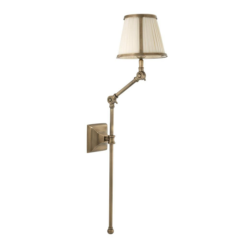 Бра Wall Lamp Brunswick Brass Латунь Античная полированная Кремовый Черный Бра Wall Lamp Brunswick Brass Латунь Античная полированная Кремовый Черный в Барнауле | Loft Concept