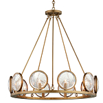 Люстра круглая с прозрачными рельефными плафонами Crystal Prism варинант исполнения - 1 | Loft Concept в Барнауле