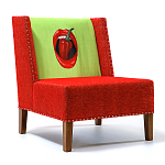 FUN Armchair "Chili Pepper" Red Дизайнерское кресло с цветным принтом варинант исполнения - 2 | Loft Concept в Барнауле
