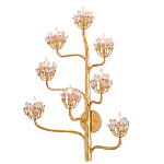 Бра золотое в виде растения Golden Flower Glade варинант исполнения - 2 | Loft Concept в Барнауле